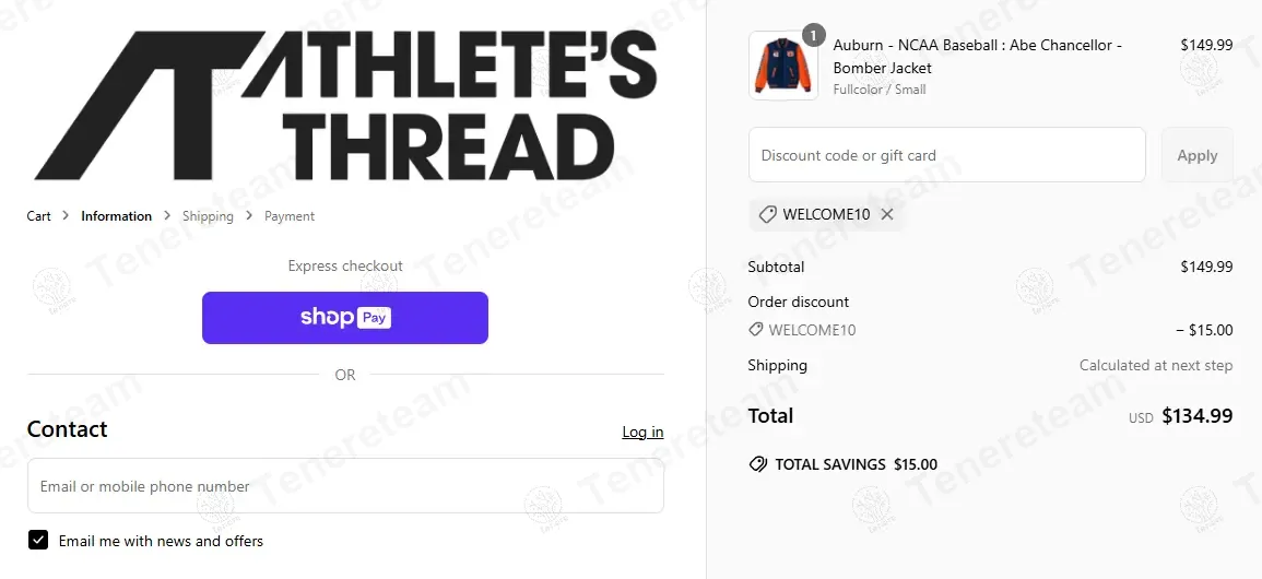 Athlete's Thread coupon code: 10% off with WELCOME10. Tested and valid as 1 year ago.