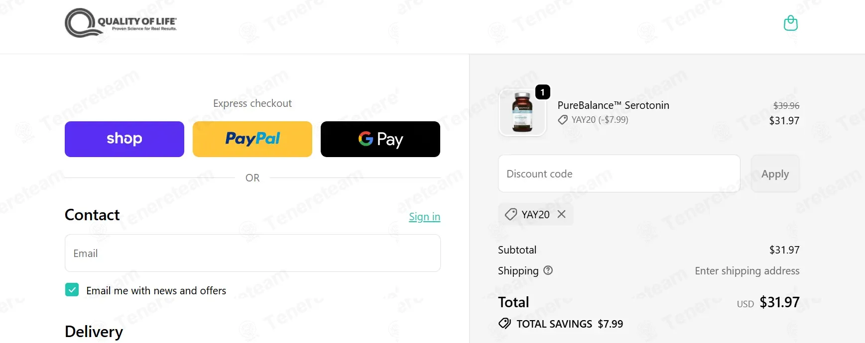 Quality Of Life coupon code: 20% off with YAY20. Tested and valid as 7 months ago.