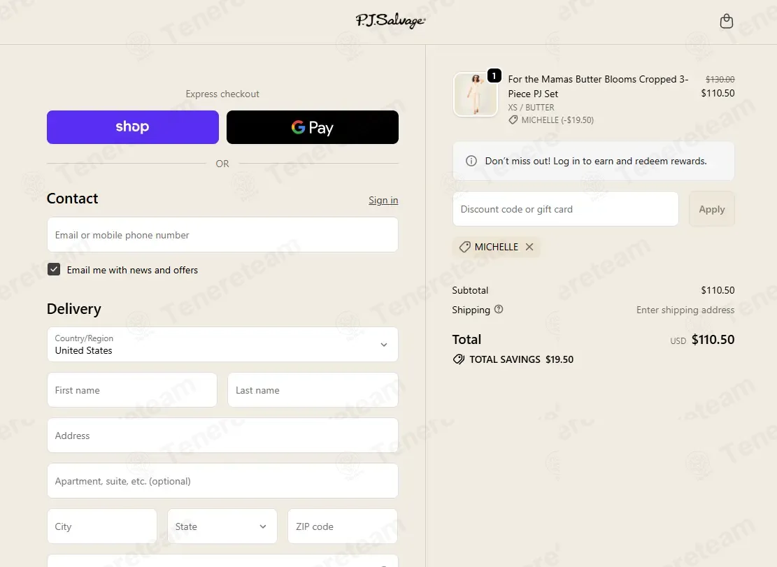 PJ Salvage coupon code: 15% off with MICHELLE. Tested and valid as 1 month ago.