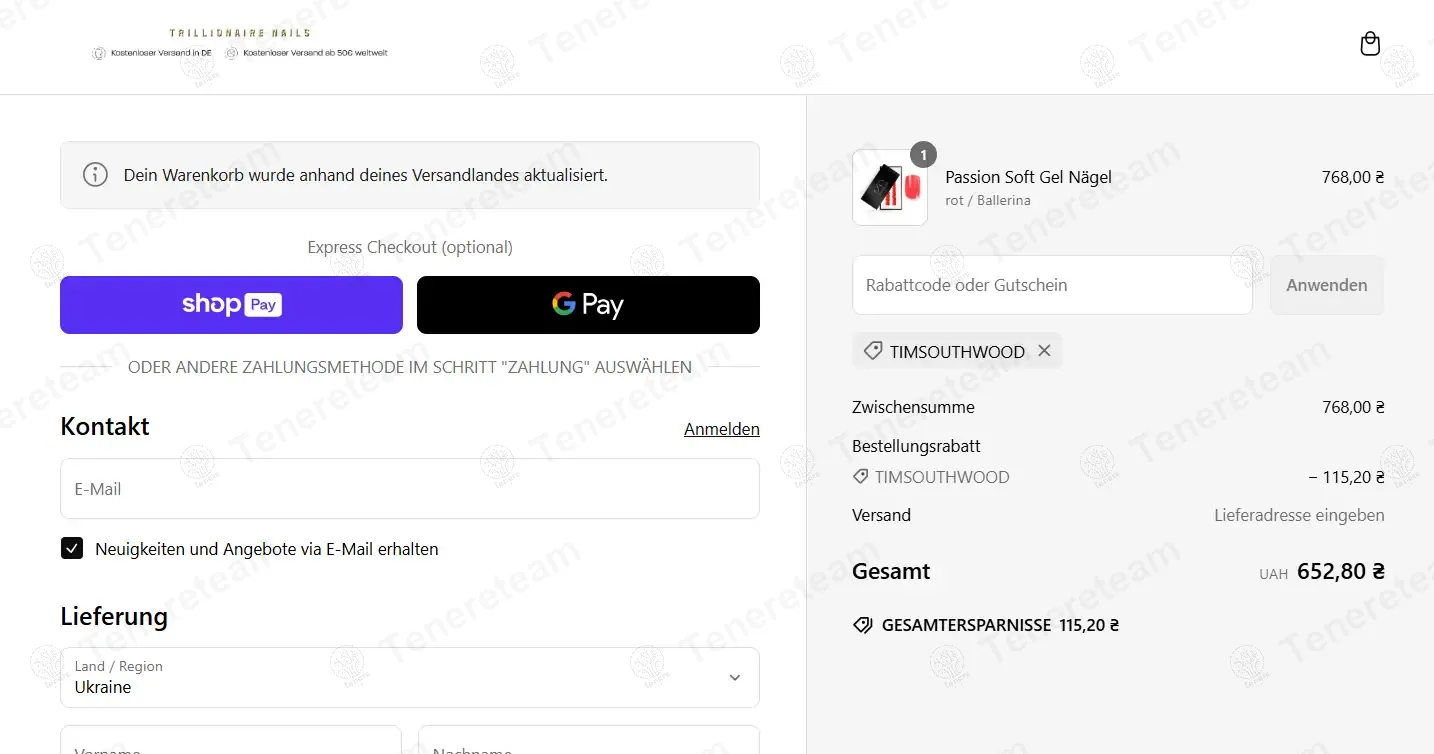 Trillionaire Nails coupon code: 15% off with TIMSOUTHWOOD. Tested and valid as 1 year ago.
