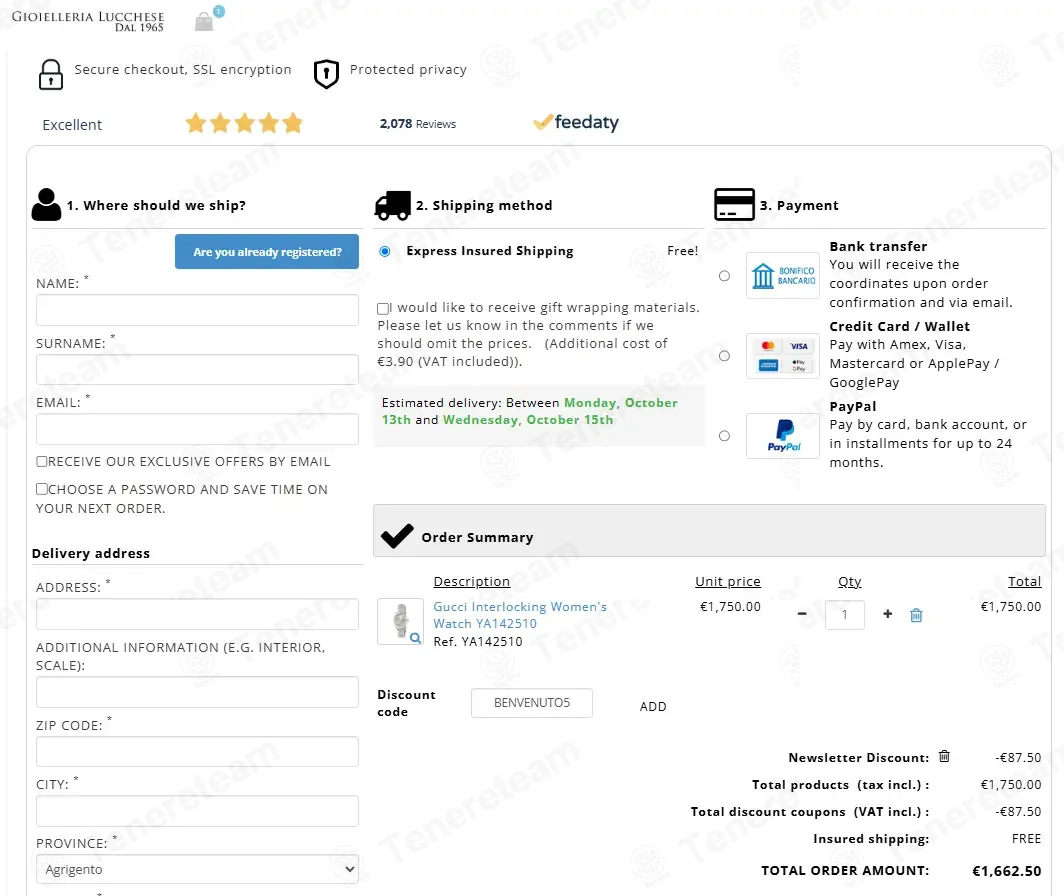 Gioiellerialucchese IT coupon code: 5% off with BENVENUTO5. Tested and valid as 7 months ago.