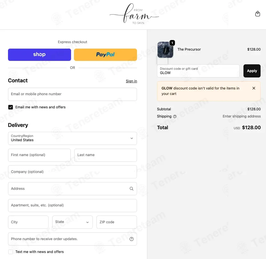 Farm to Skin coupon code: 5% off with GLOW. Tested and valid as 6 months ago.