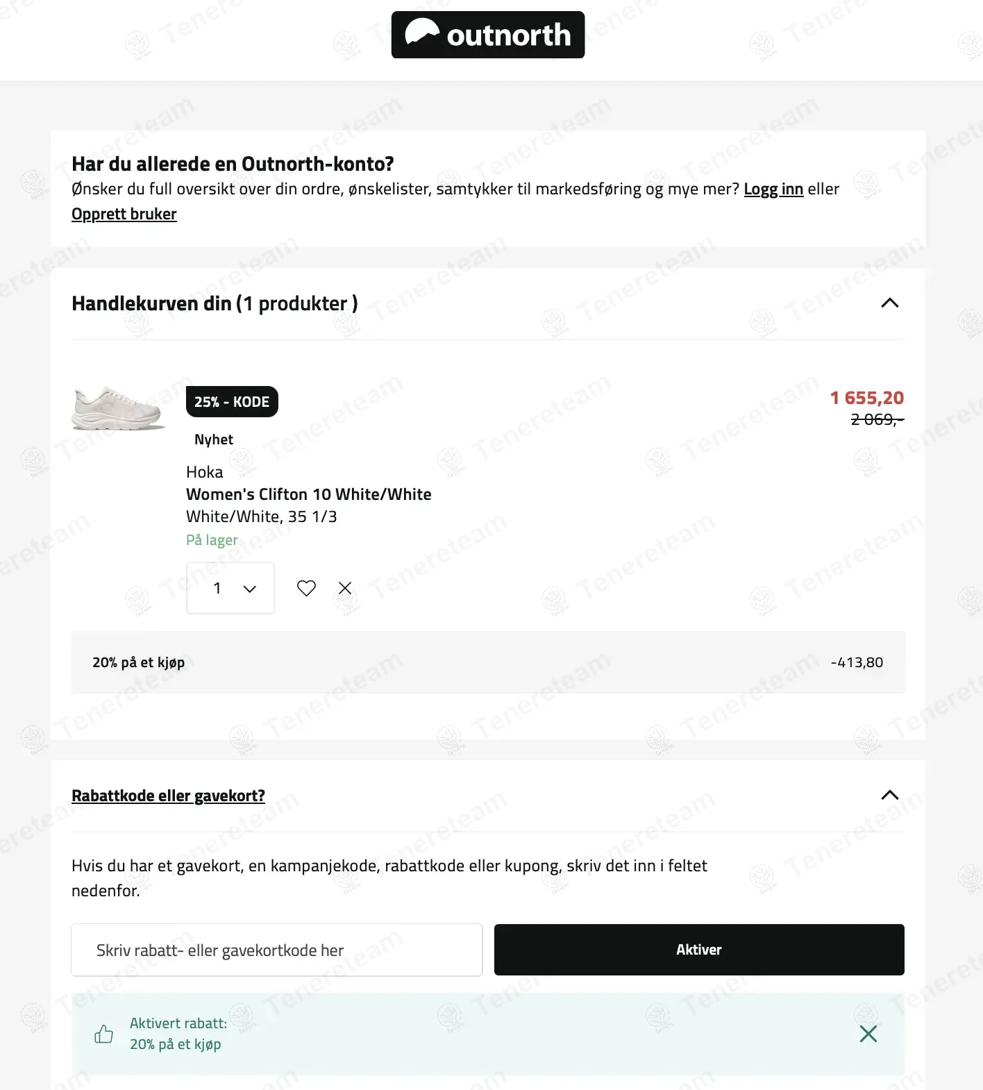 Out North NO coupon code: 20% off with out-welcome20. Tested and valid as 1 year ago.