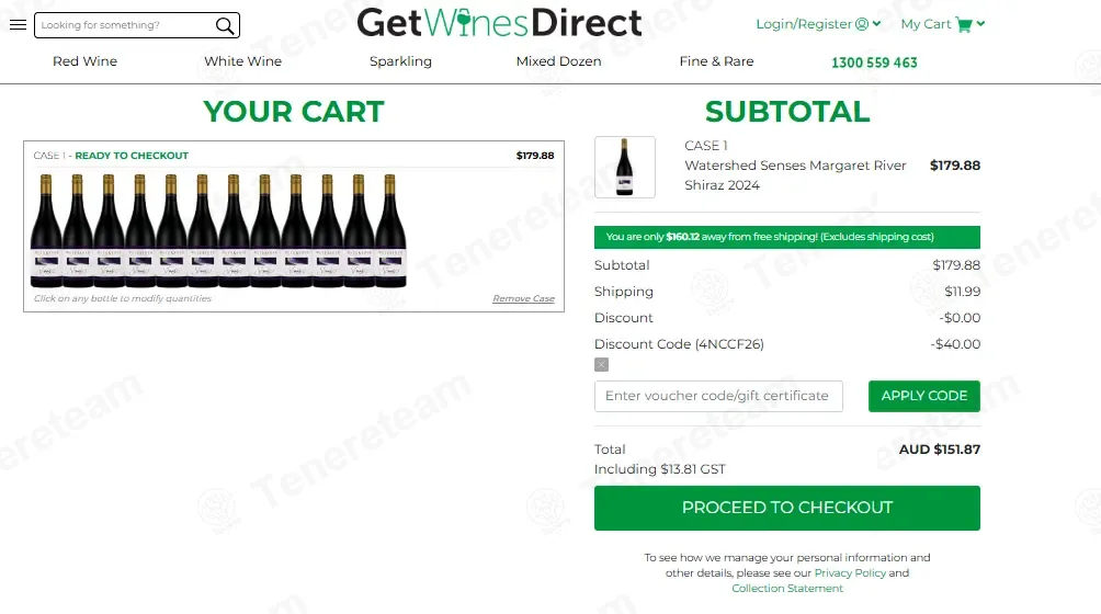 Get Wines Direct coupon code re-checked and confirmed working at checkout