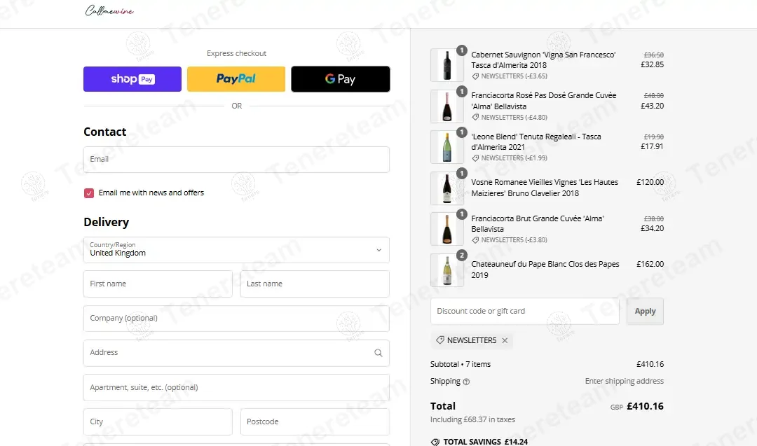 Callmewine coupon code: 5% off with NEWSLETTER5. Tested and valid as 1 year ago.