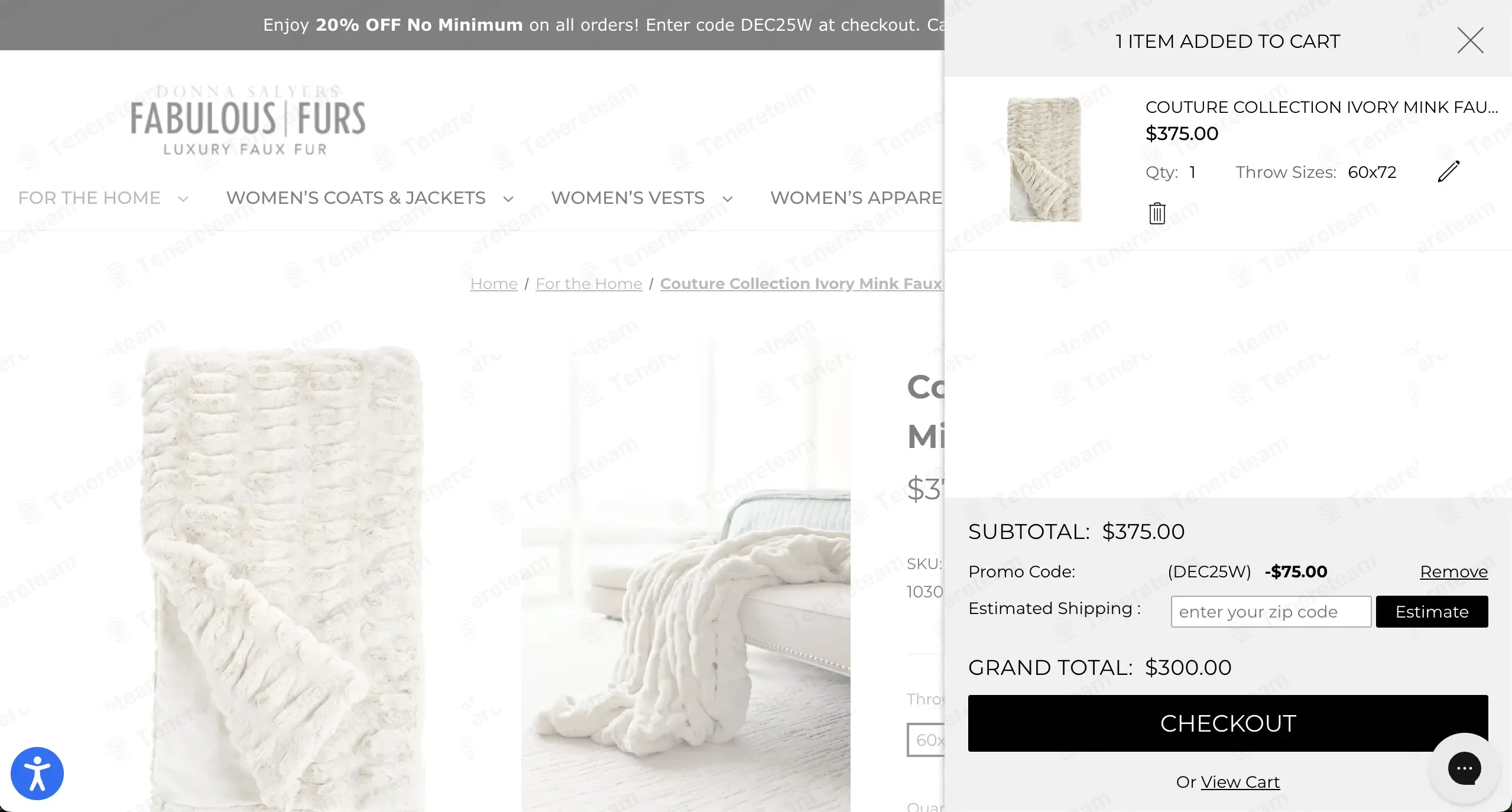 Fabulous Furs coupon code: 20% off with DEC25W. Tested and valid as 5 months ago.