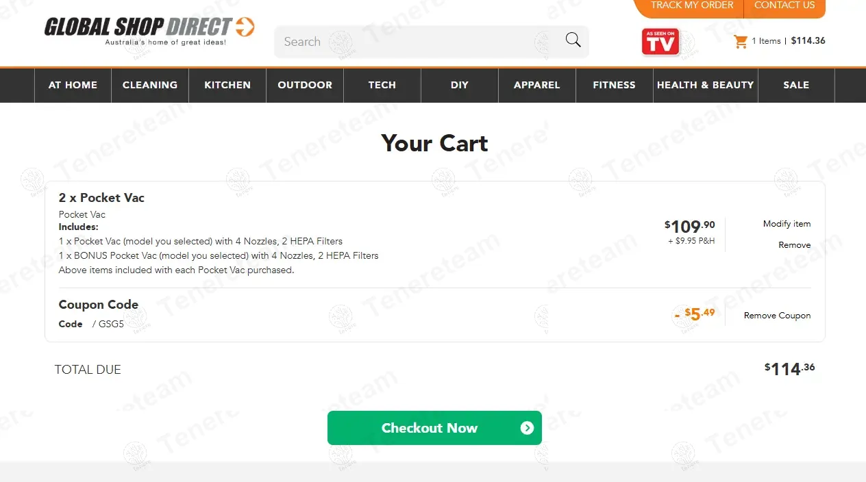 Global Shop Direct coupon code: 5% off with GSG51. Tested and valid as 7 months ago.