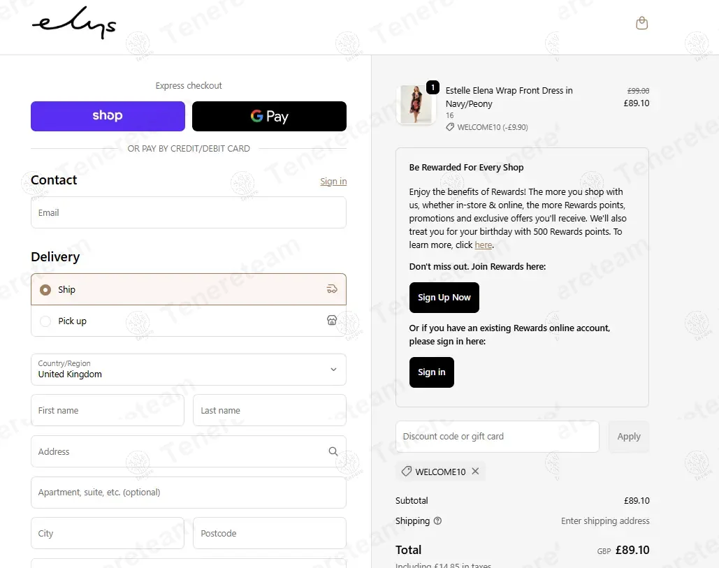 Elys Wimbledon coupon code: 10% off with WELCOME10. Tested and valid as 8 months ago.