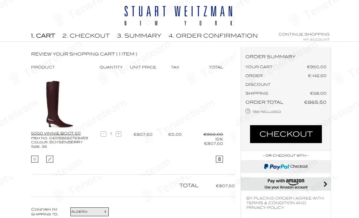 Stuart Weitzman Europe apply coupon code