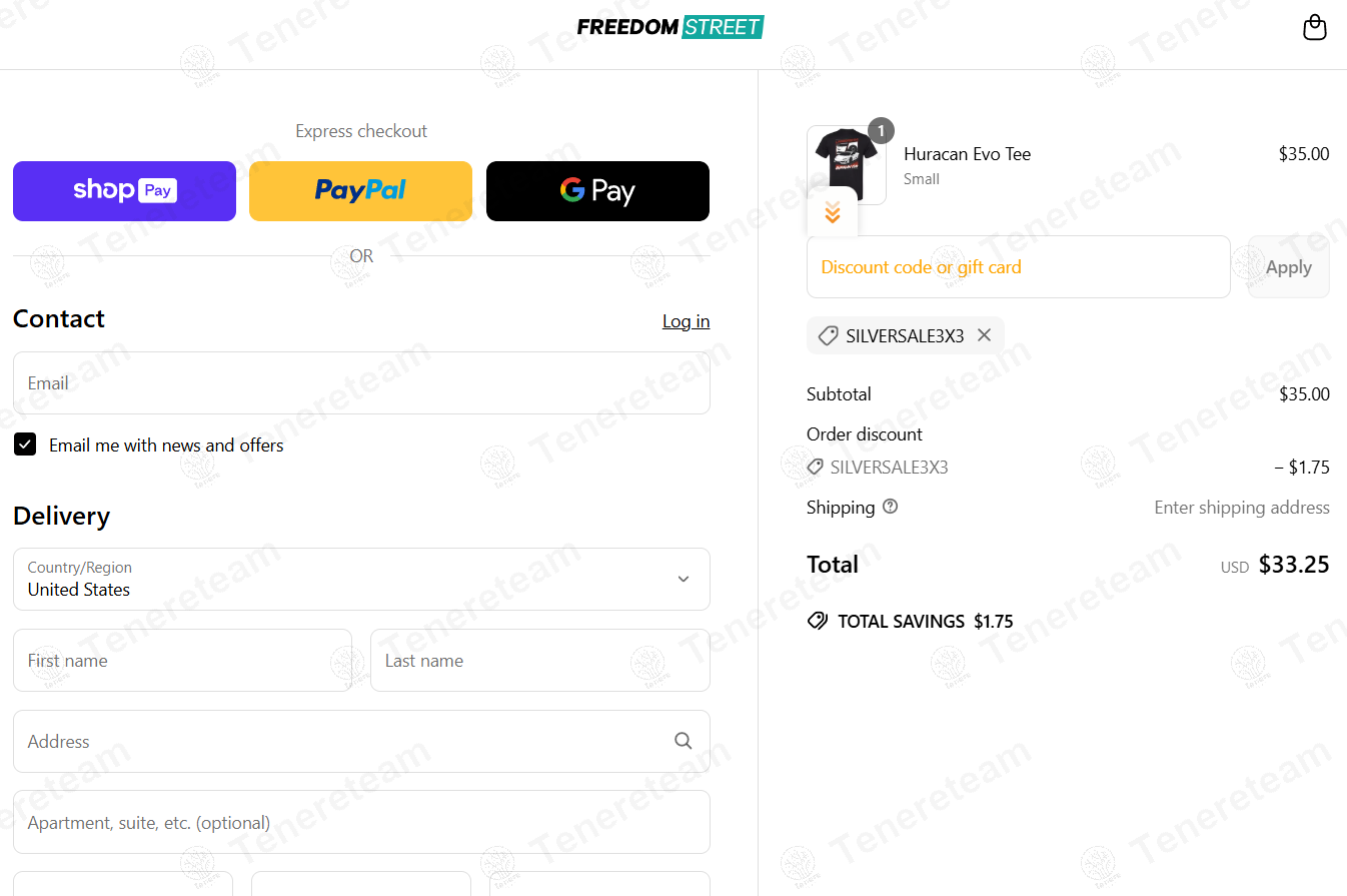 Freedom Street Garage coupon code: 5% off with SILVERSALE3X3. Tested and valid as 1 year ago.