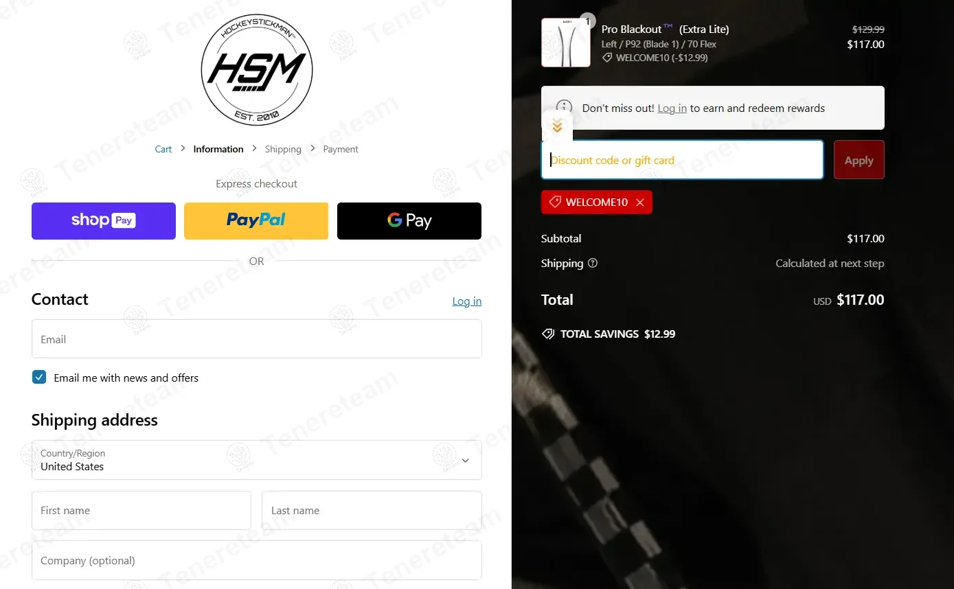 HockeyStickMan coupon code: 10% off with WELCOME10. Tested and valid as 1 year ago.