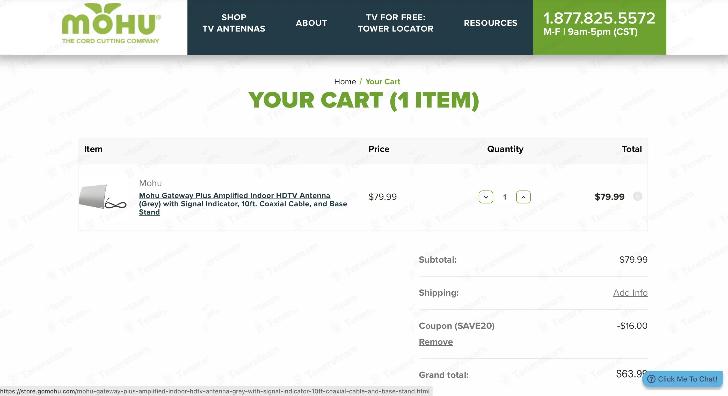 Mohu coupon code: 20% off with SAVE20. Tested and valid as 1 month ago.