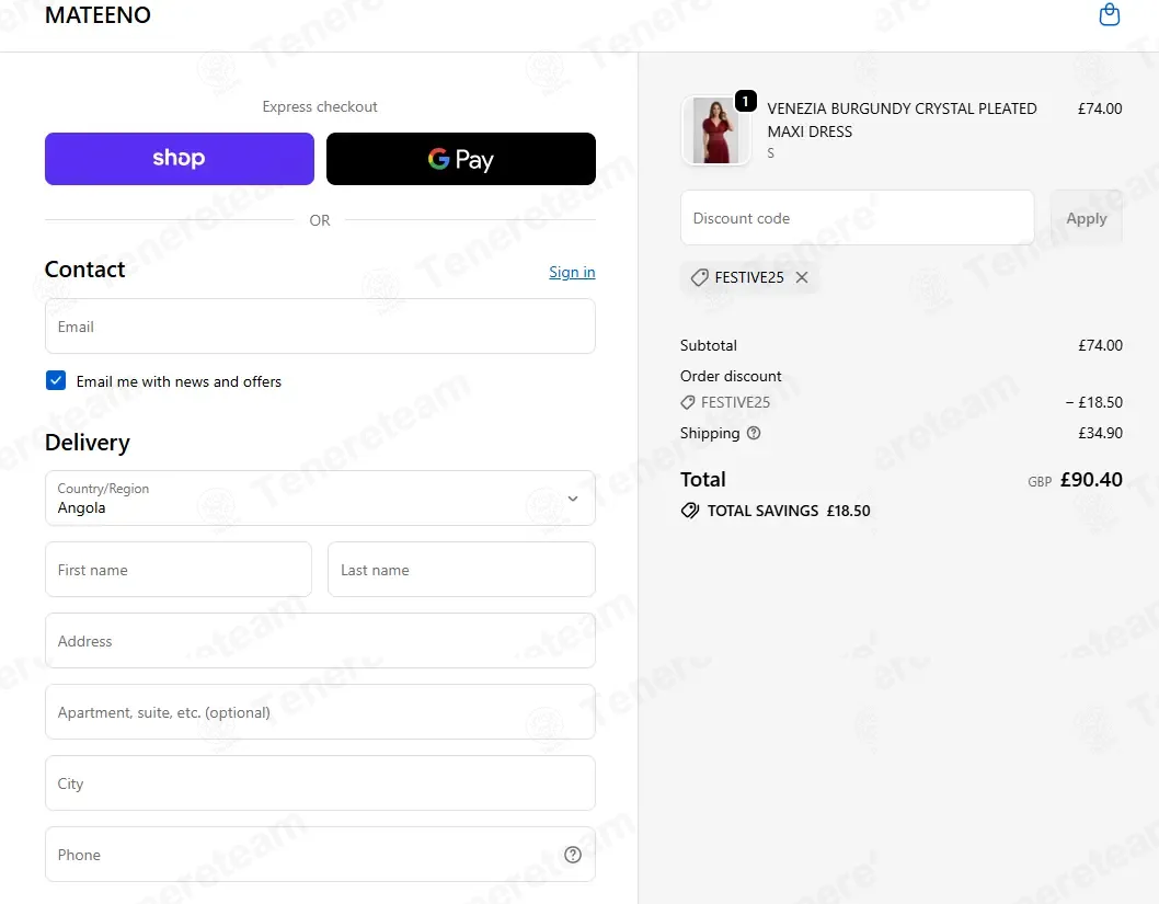 Mateeno coupon code: 25% off with FESTIVE25. Tested and valid as 1 month ago.