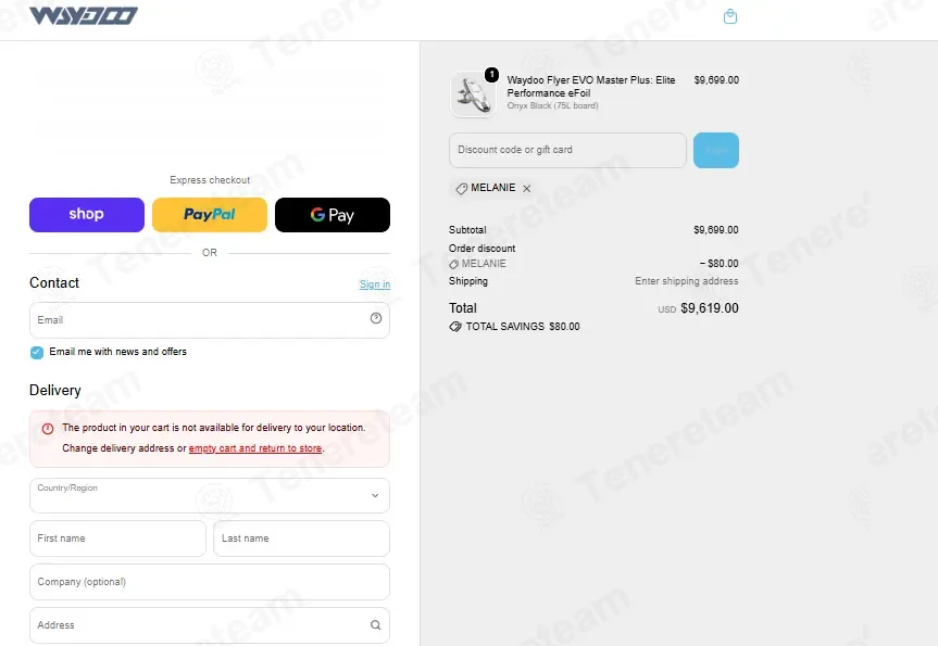 Waydoo coupon code: $80 off with MELANIE. Tested and valid as 3 days ago.