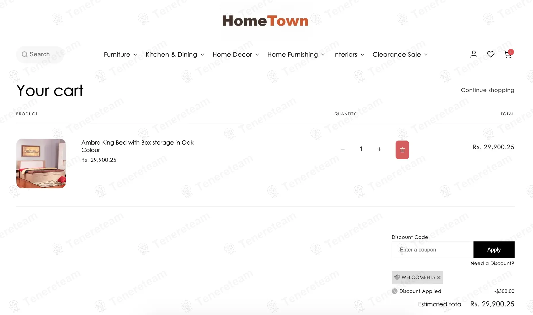 Fabfurnish coupon code: 5% off with WELCOMEHT5. Tested and valid as 1 year ago.
