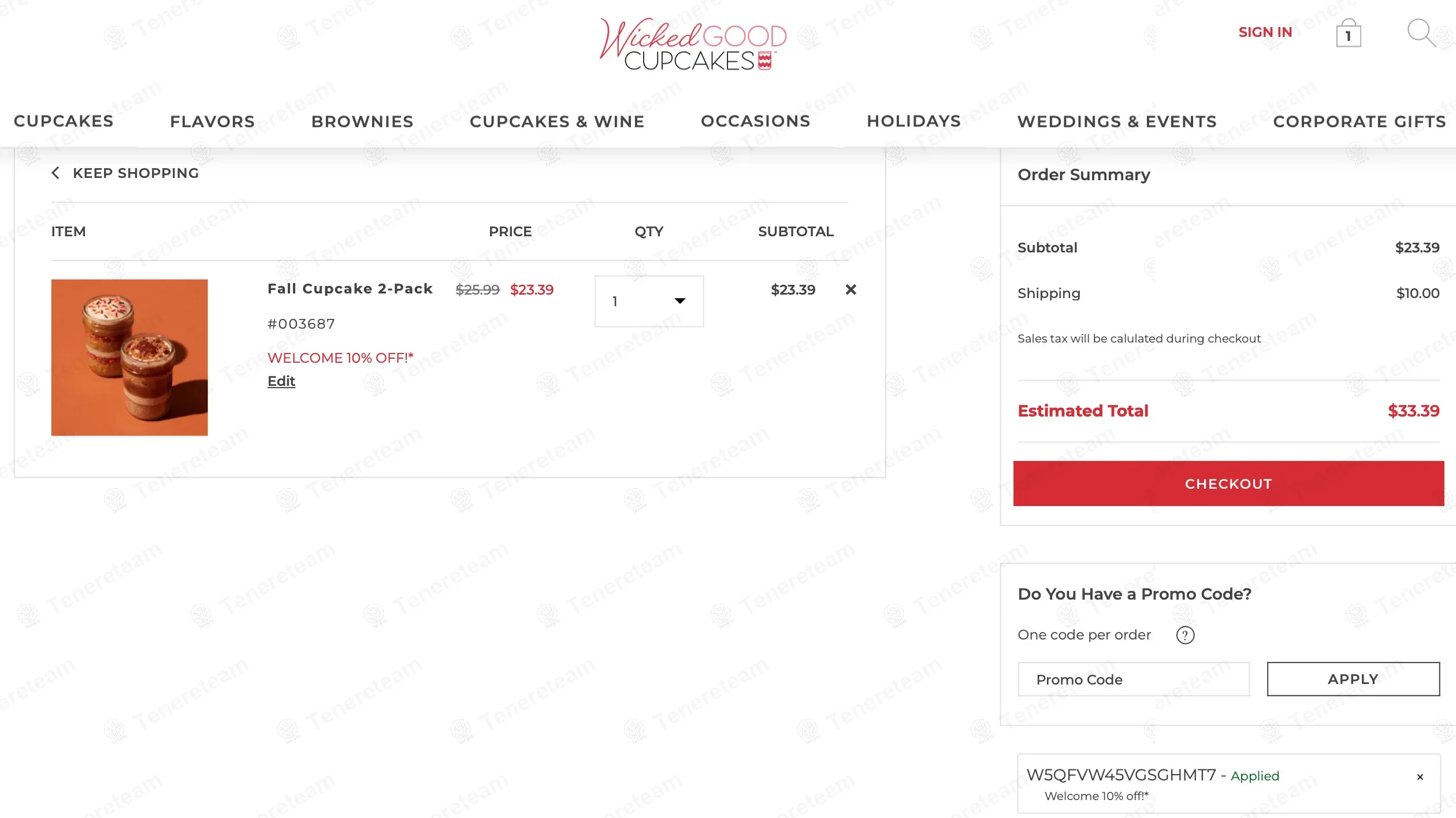 Wicked Good Cupcakes coupon code: 10% off with W5QFVW45VGSGHMT7. Tested and valid as 1 week ago.