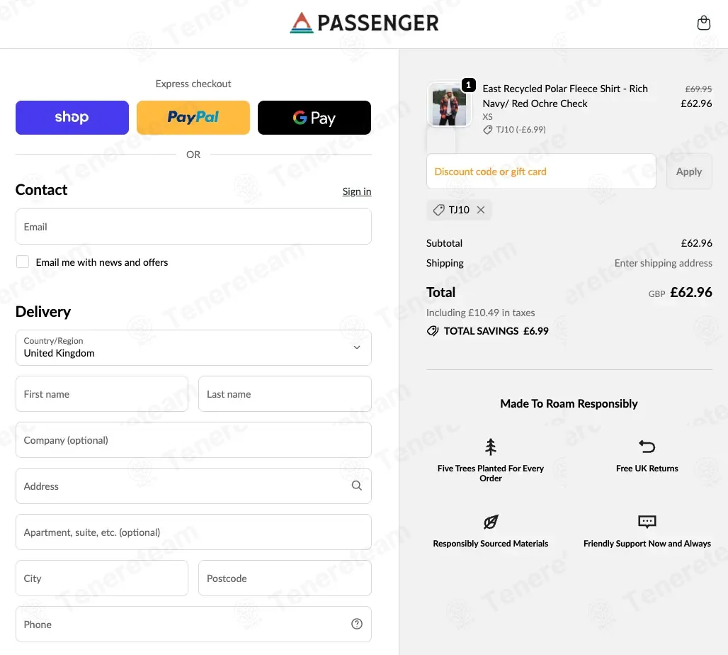 Passenger Clothing coupon code: 10% off with TJ10. Tested and valid as 6 months ago.
