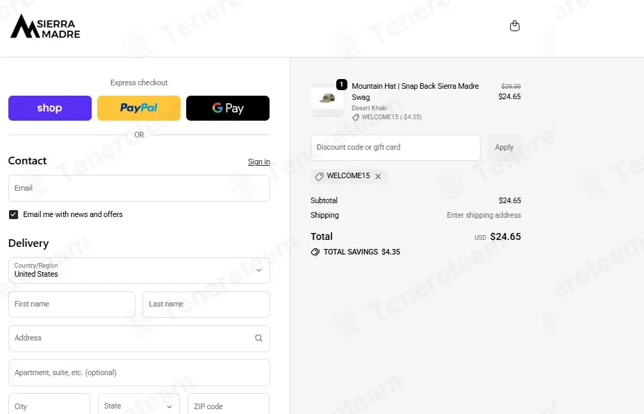 Sierra Madre Research coupon code: 15% off with WELCOME15. Tested and valid as 1 month ago.