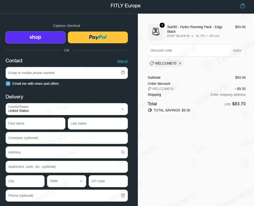 Fitly Run EU coupon code: 10% off with WELCOME10. Tested and valid as 2 weeks ago.