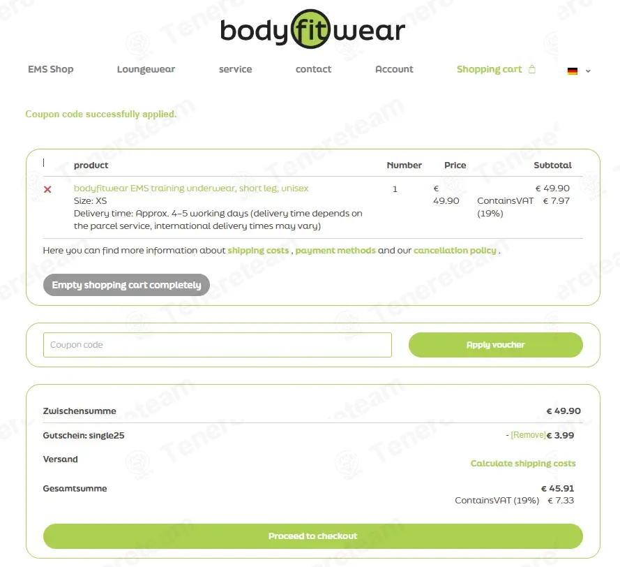 Body Fit Wear coupon code: 6% off with SINGLE25. Tested and valid as 42 seconds ago.