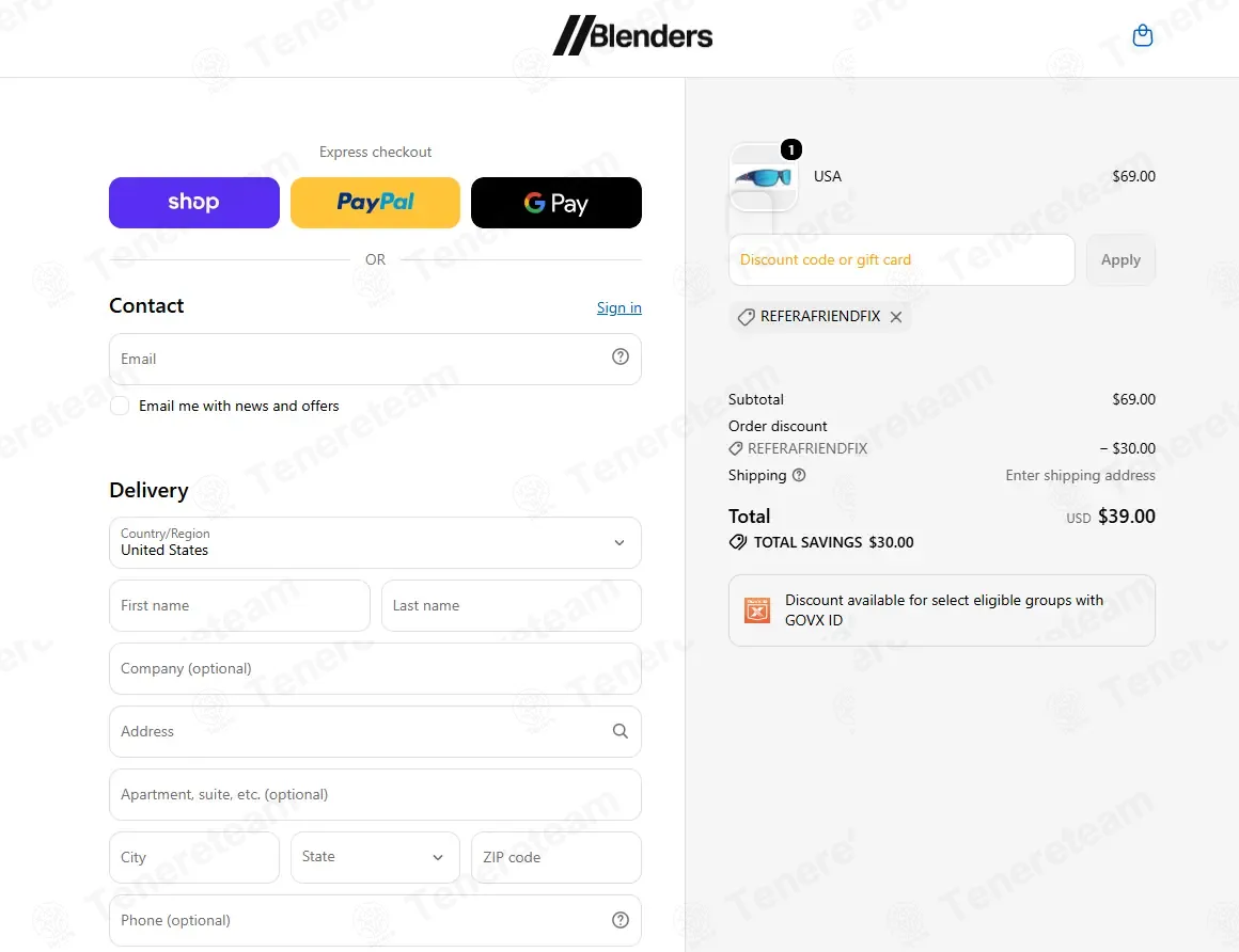Blenders Eyewear coupon code: $30 off with REFERAFRIENDFIX. Tested and valid as 3 weeks ago.