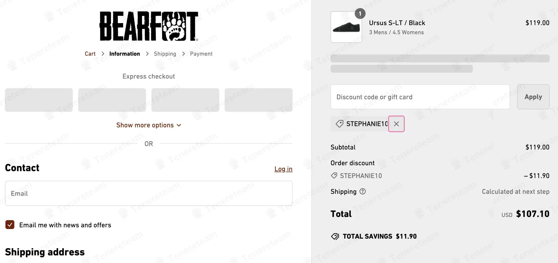 Bearfoot Store coupon code: 10% off with STEPHANIE10. Tested and valid as 1 year ago.