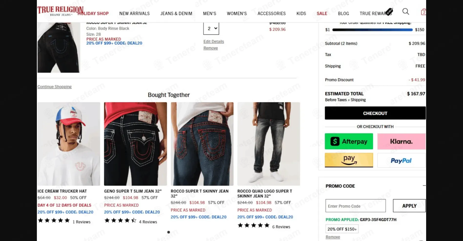 True Religion coupon code: Sale off with GXP3-3SF4GDT77H. Tested and valid as 19 hours ago.