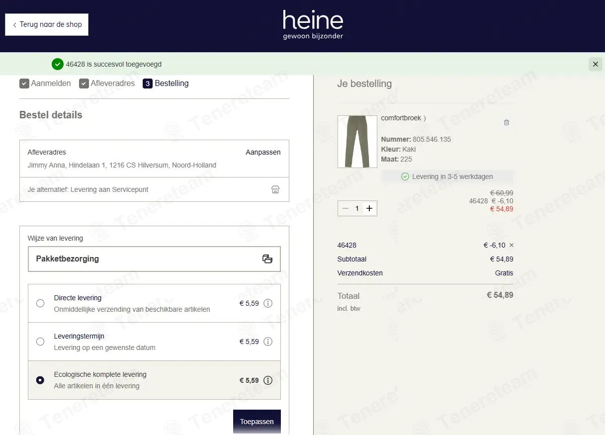 Heine-shop NL coupon code: 10% off with 46428. Tested and valid as 8 months ago.