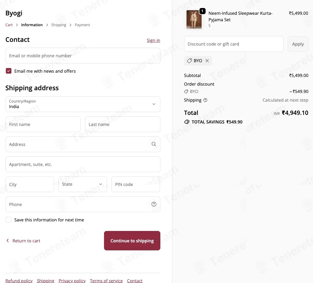 BYOGI coupon code verified as working at checkout