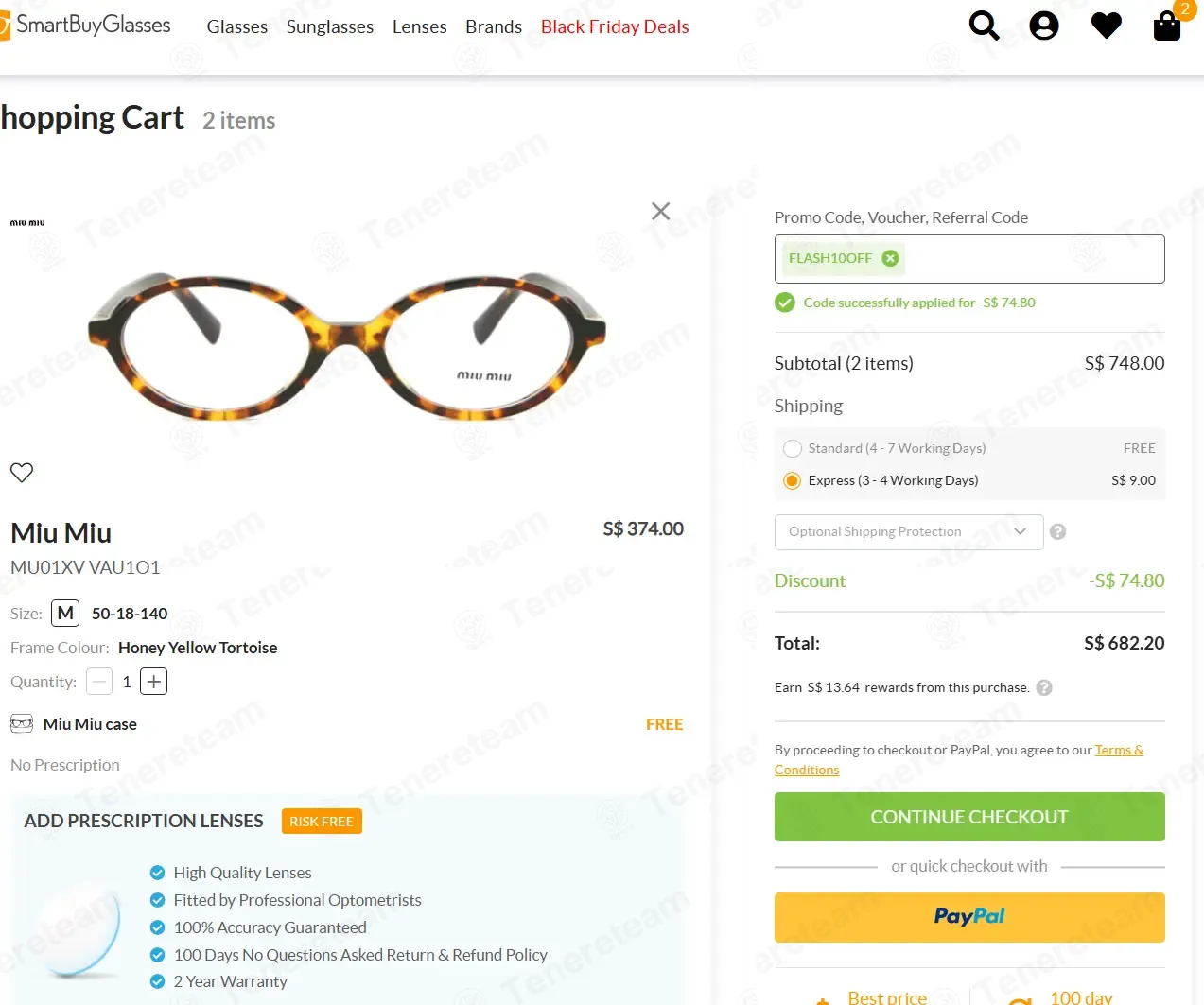 SmartBuyGlasses SG apply coupon code