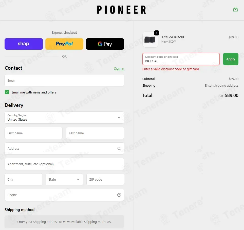 Pioneer Carry coupon code: 40% off with BIGDEAL. Tested and valid as 2 months ago.