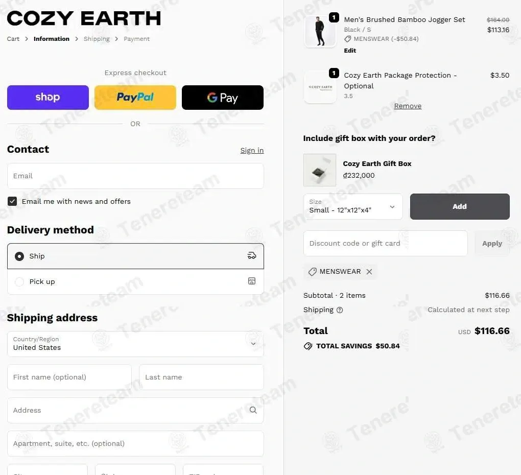 Cozy Earth coupon code: 30% off with MENSWEAR. Tested and valid as 6 days ago.