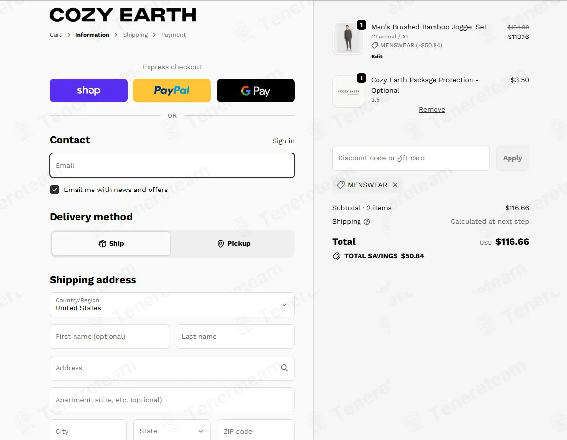 Cozy Earth coupon code: 30% off with MENSWEAR. Tested and valid as 6 days ago.