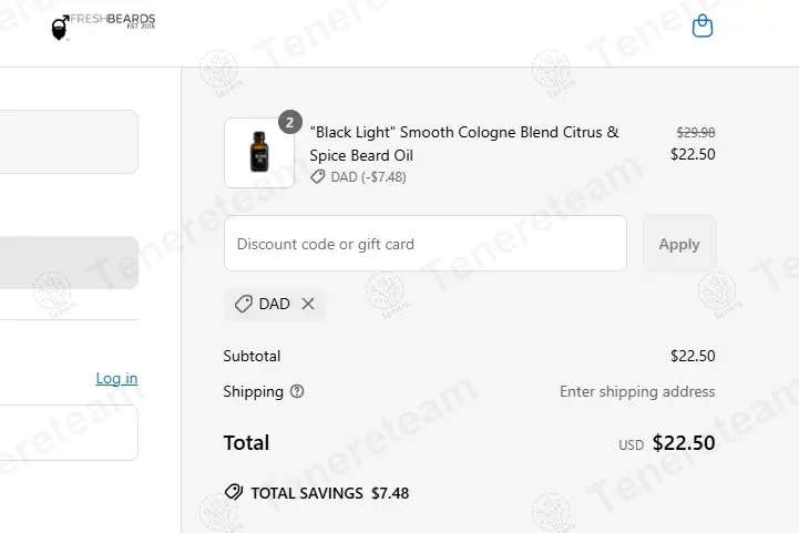 Fresh Beards coupon code verified as working at checkout