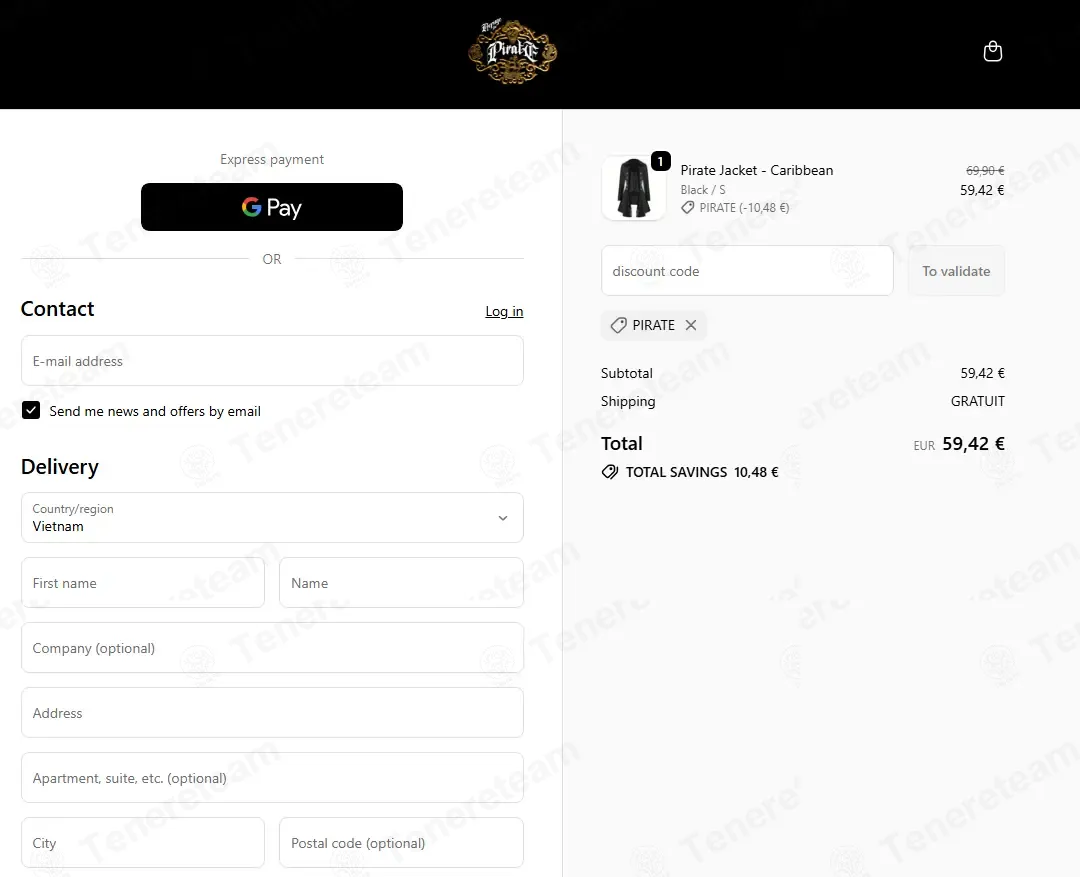Refuge du Pirate coupon code: 15% off with PIRATE. Tested and valid as 3 weeks ago.