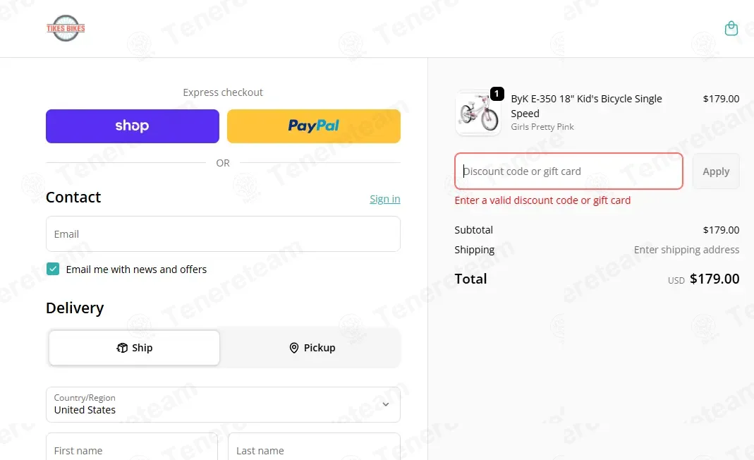 Tikes Bikes coupon code: 10% off with RICKANDMORTY. Tested and valid as 2 months ago.