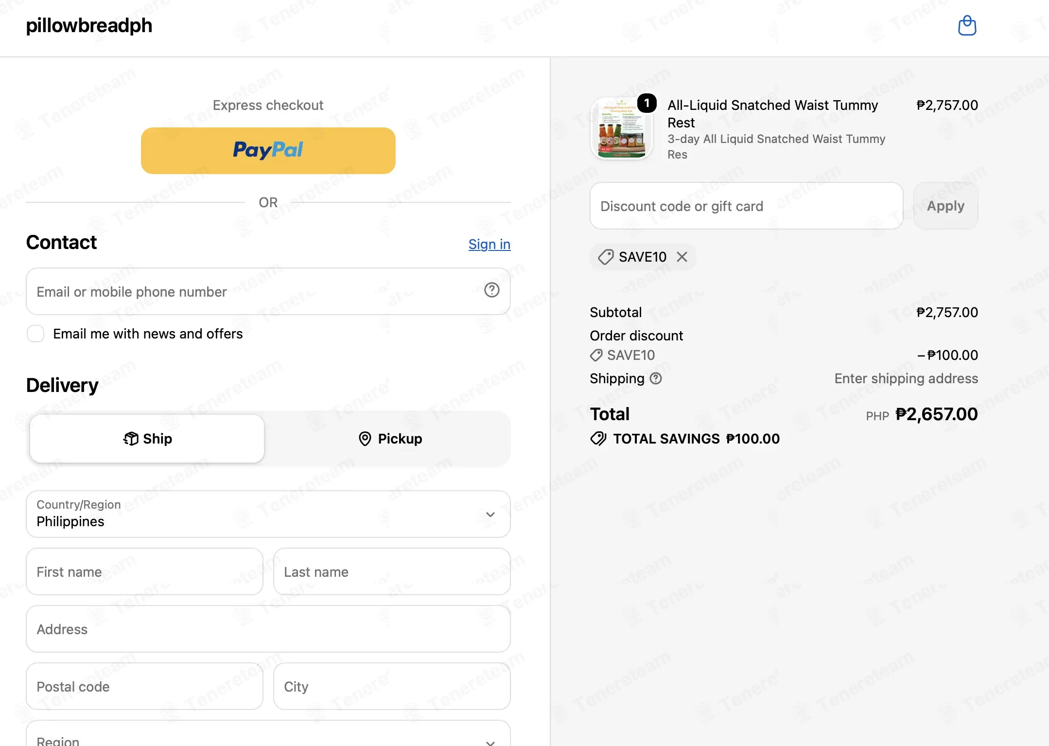 Pillow Bread PH coupon code re-checked and confirmed working at checkout