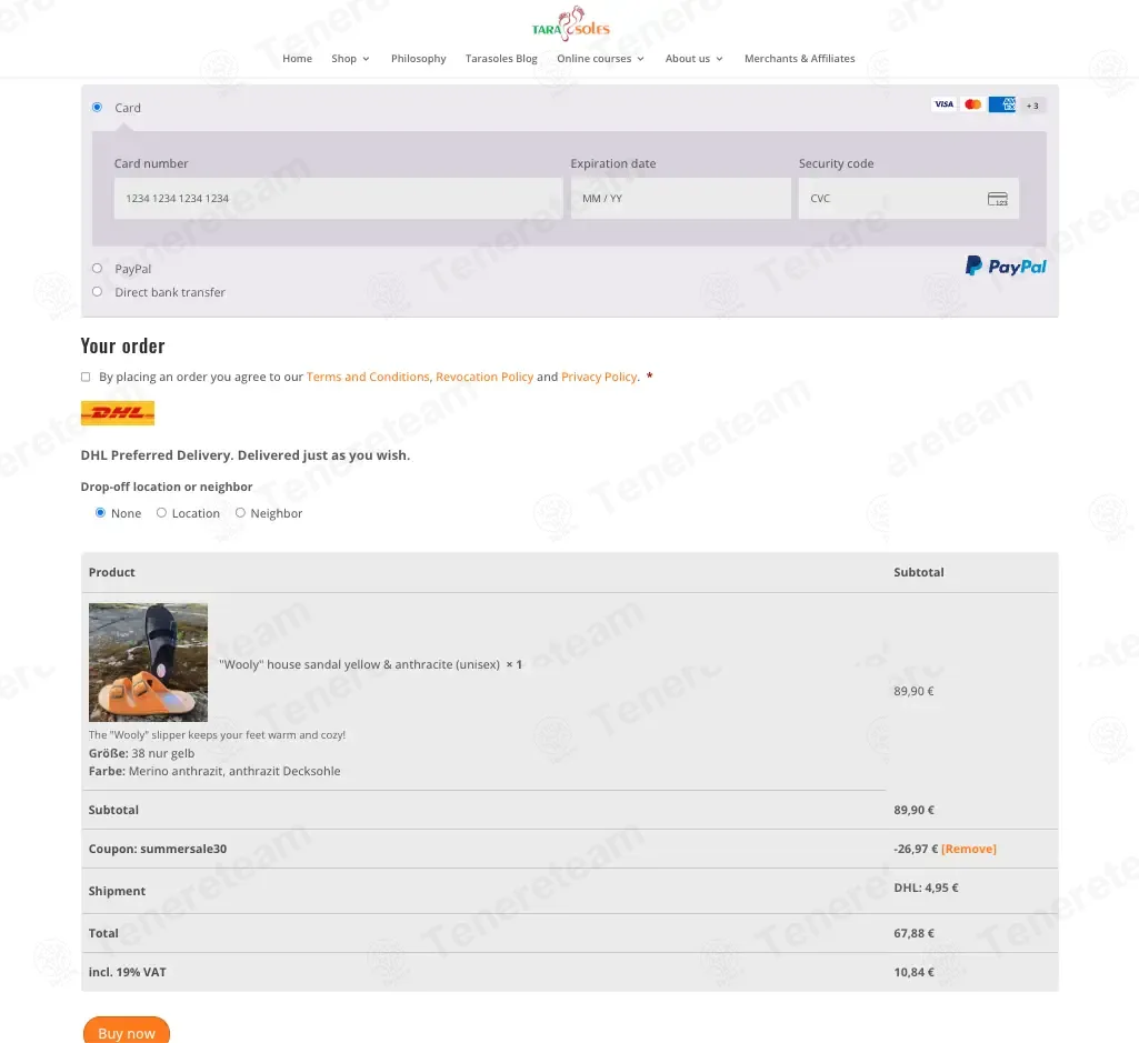 Tarasoles coupon code: 30% off with SummerSale30. Tested and valid as 1 month ago.