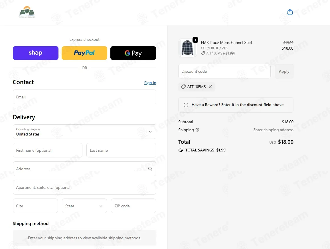 Eastern Mountain Sports coupon code: 10% off with AFF10EMS. Tested and valid as 7 months ago.
