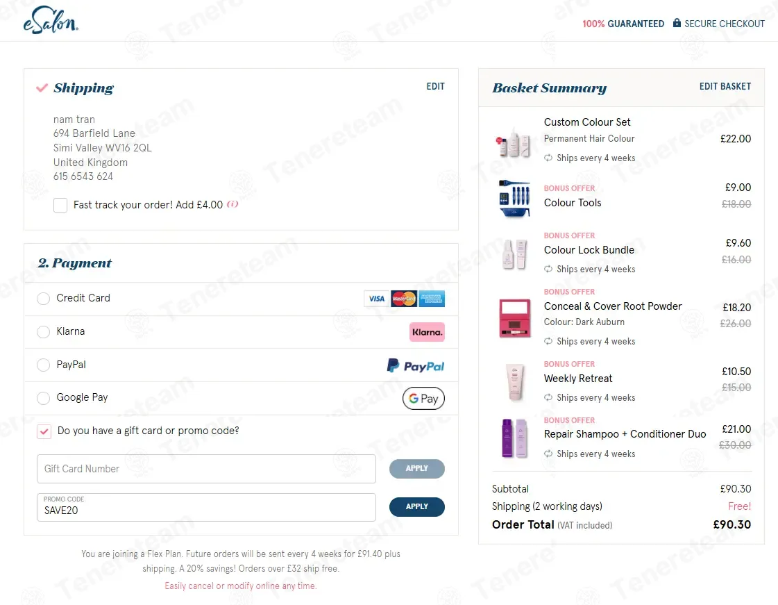 Esalon UK coupon code: 20% off with SAVE20. Tested and valid as 8 months ago.