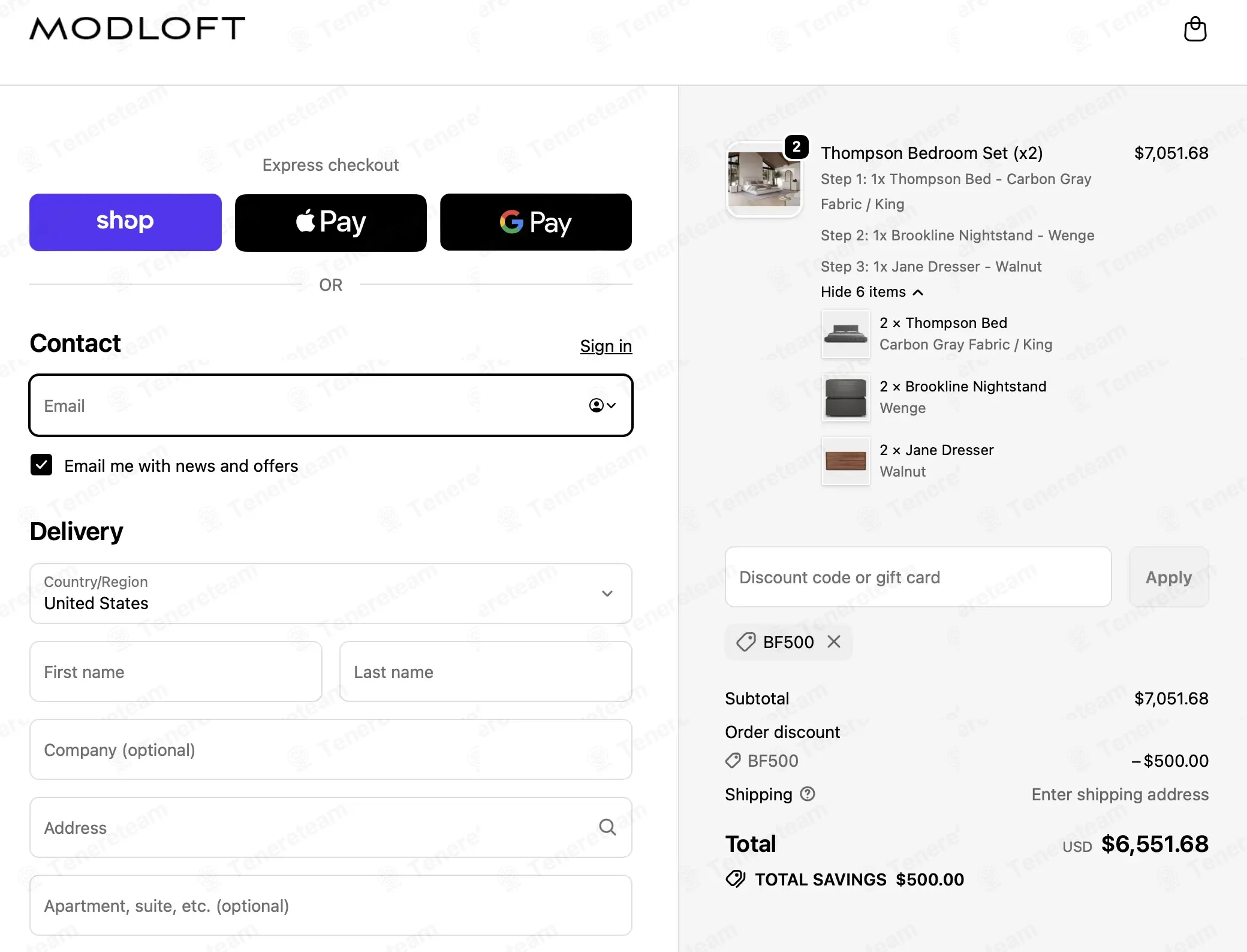 Modloft coupon code: $500 off with BF500. Tested and valid as 5 months ago.