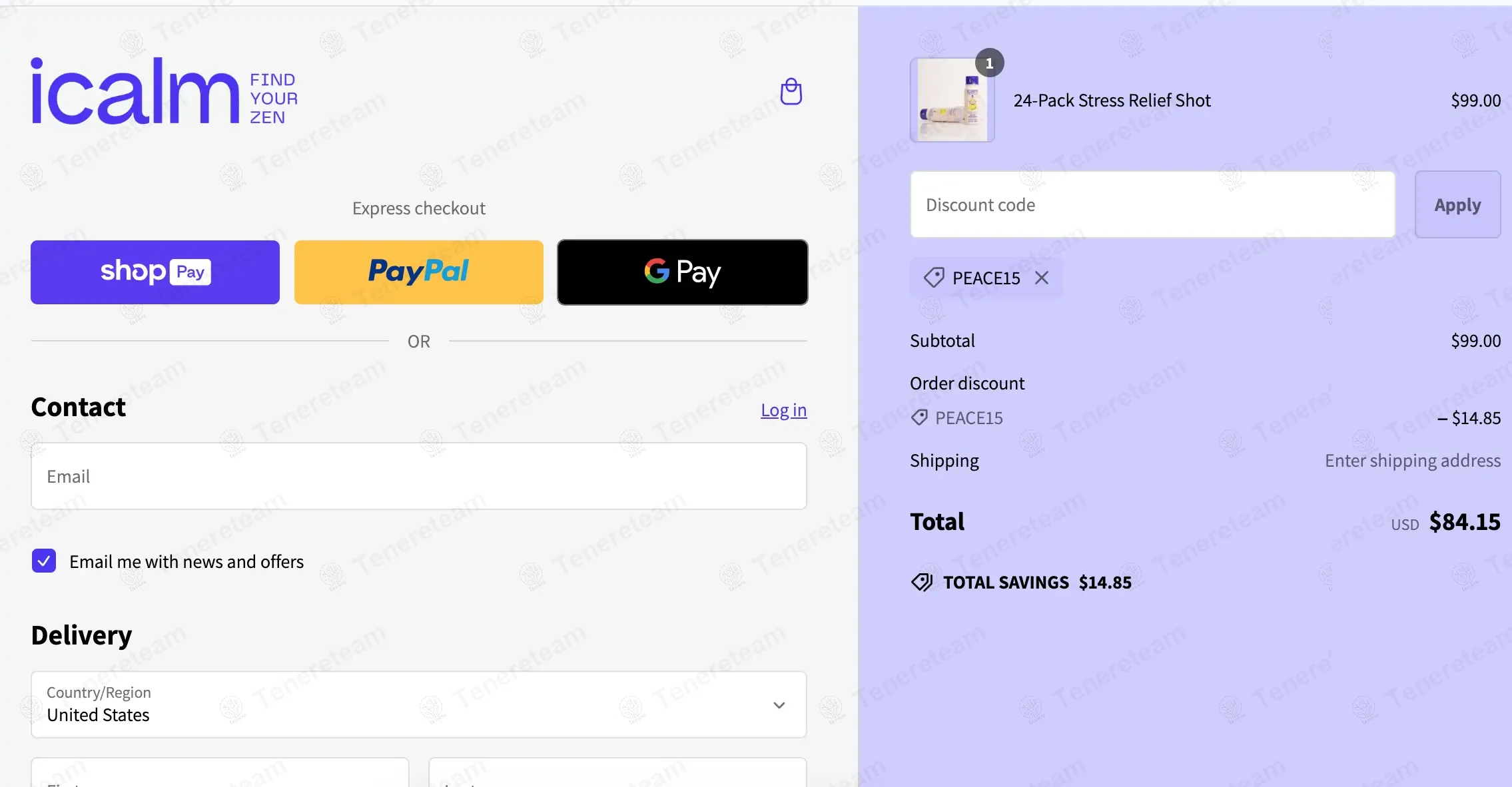 Icalm coupon code: 15% off with peace15. Tested and valid as 1 year ago.