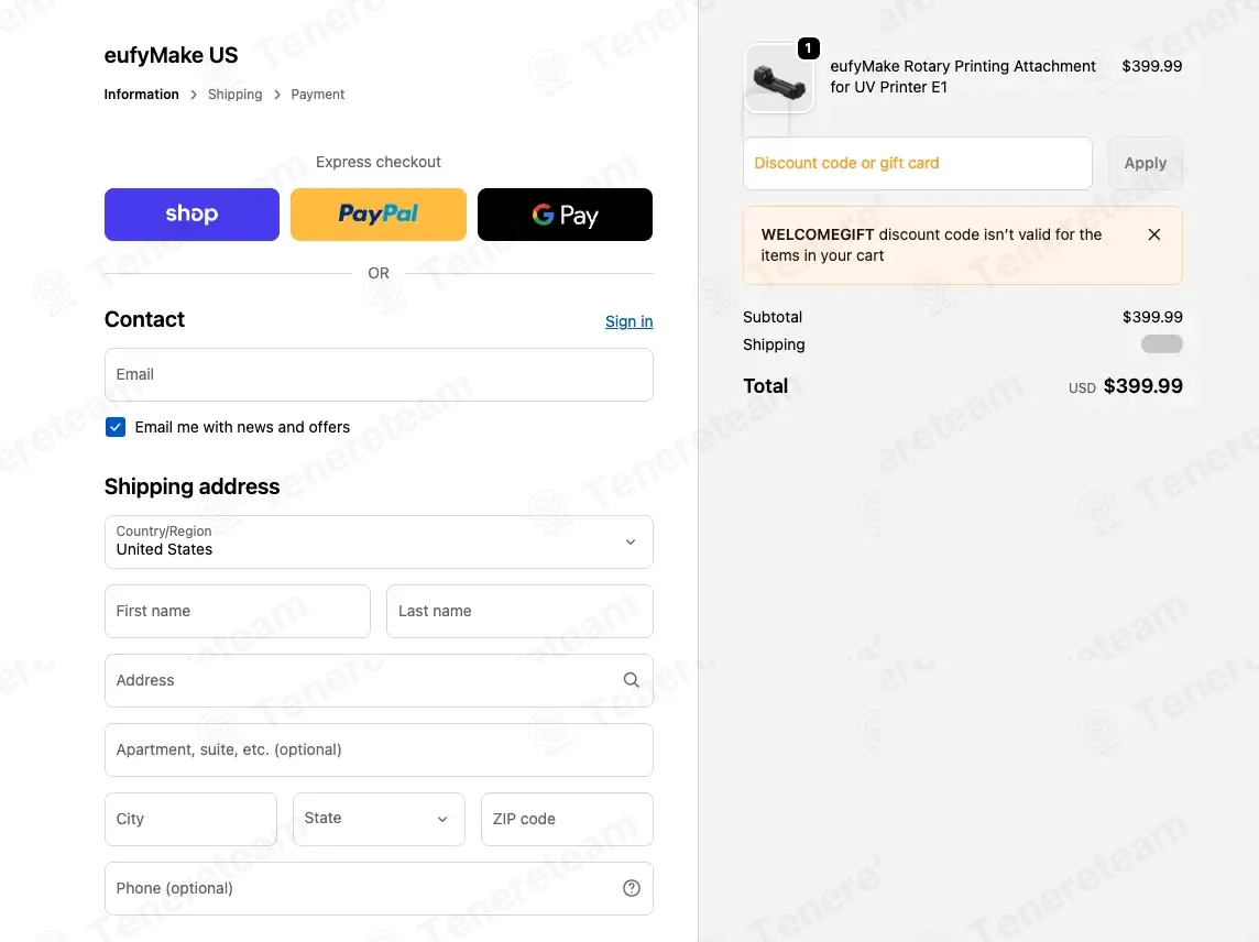 Eufy Make coupon code: 10% off with WELCOMEGIFT. Tested and valid as 1 month ago.