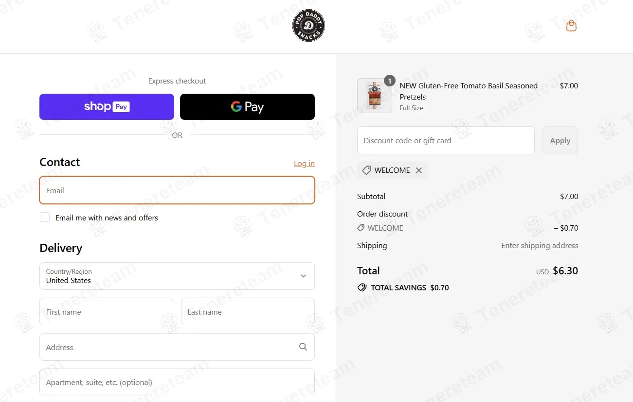 Pop Daddy Snacks coupon code: 10% off with WELCOME. Tested and valid as 8 months ago.