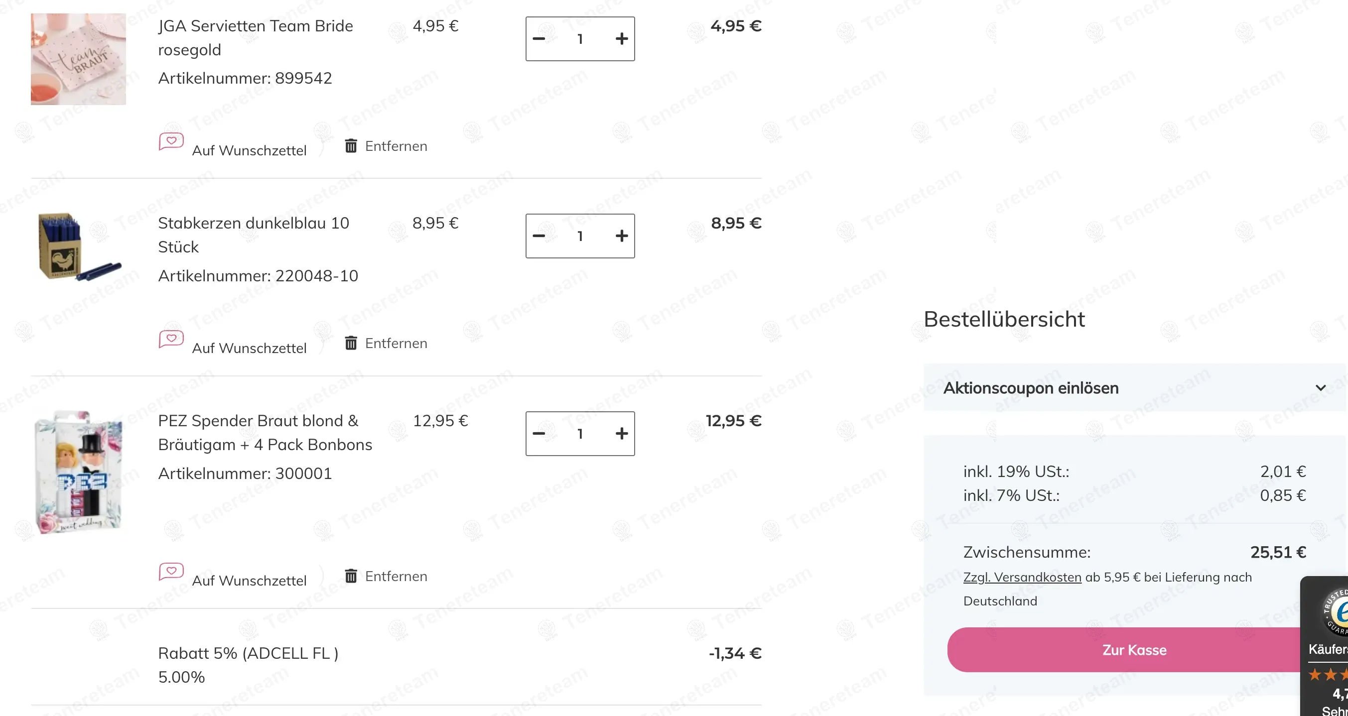 Myweddingshop DE coupon code: 5% off with FOREVERLOVE. Tested and valid as 1 year ago.