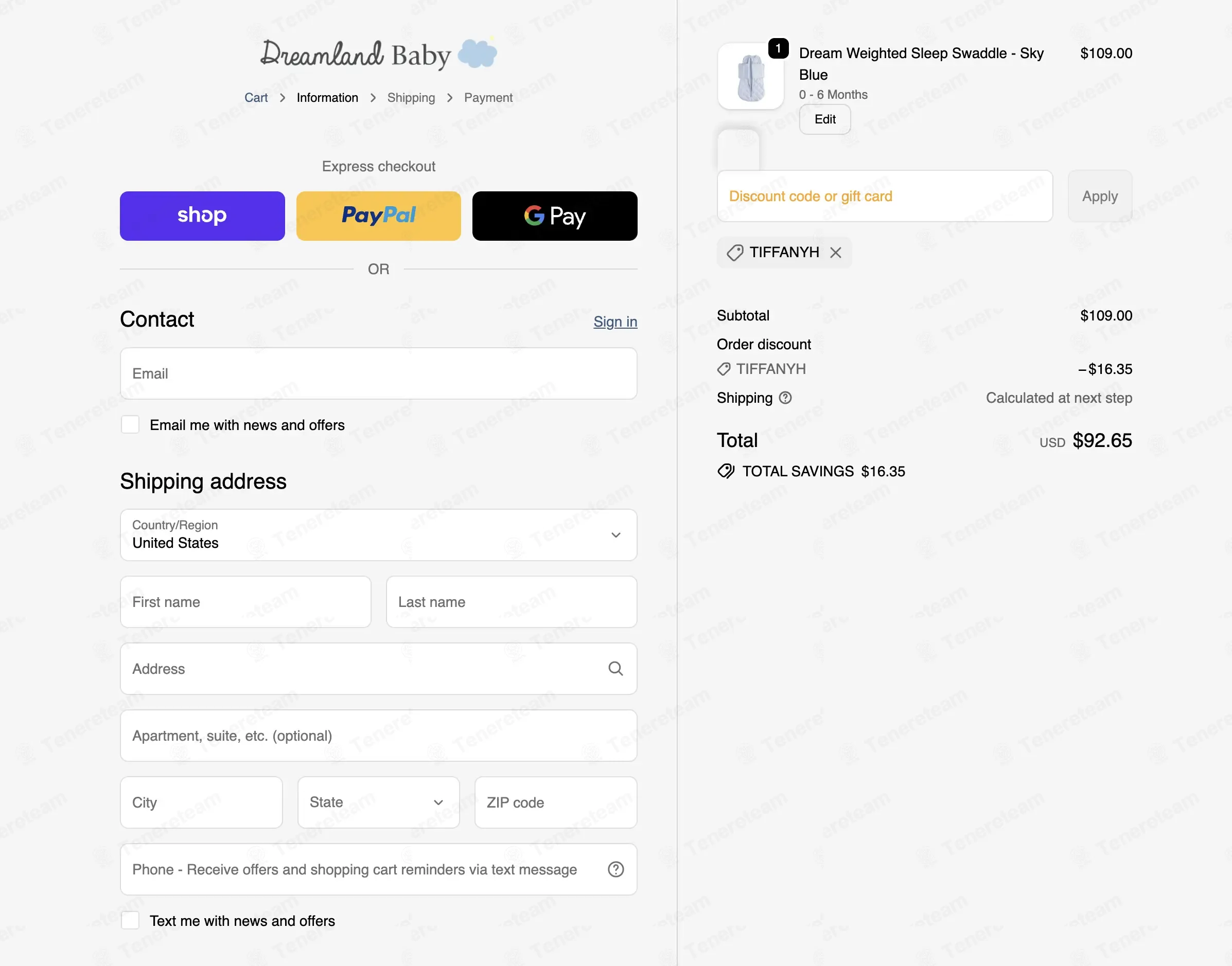 Dreamland Baby coupon code: 15% off with TIFFANYH. Tested and valid as 1 month ago.