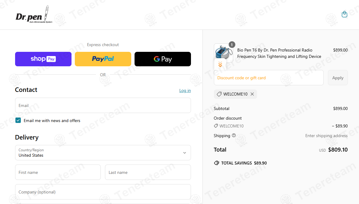DR Pen USA coupon code: 10% off with WELCOME10. Tested and valid as 7 months ago.