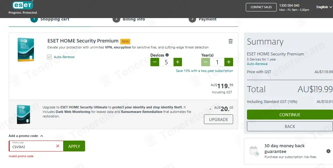ESET coupon code: 5% off with CSVSM2. Tested and valid as 2 weeks ago.