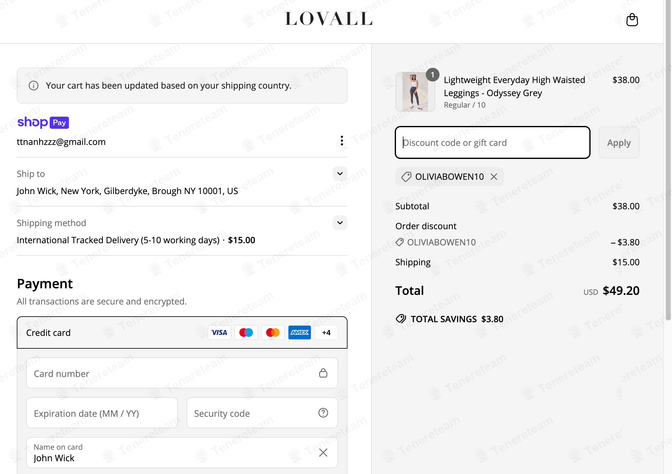 Love Leggings coupon code: 10% off with OLIVIABOWEN10. Tested and valid as 1 year ago.