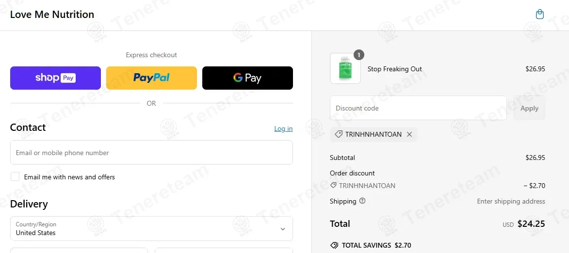 Love Me Nutrition coupon code: 10% off with TRINHNHANTOAN. Tested and valid as 1 year ago.